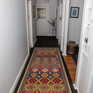 Turkish rug #12 RUNNER, Turkish Kayseri, Flat weave,. 3.00 x 1.10cms. - Image 3