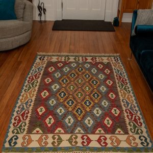 Turkish rug #2,  1.950 x 1.340m. Konya kilim. - Image 3